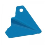 Breloque teintée avion origami 19 mm Bleu Fluo x1|raw }}