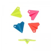 Breloque teintée avion origami 19 mm Bleu Fluo x1