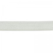 Lacet cuir reconstitué double-face 3 mm argenté satiné x1m