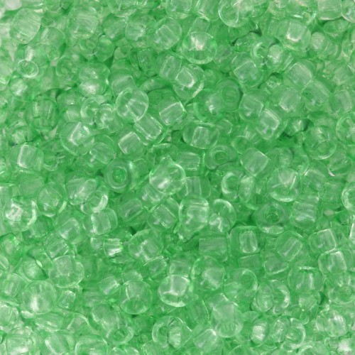 Preciosa Perles rocailles 8/0 - 3 mm - Solgel - Green 2 Dyed Crystal x20g