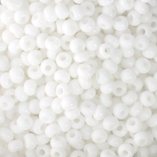 Preciosa Perles rocailles 8/0 - 3 mm - Chalkwhite x20g
