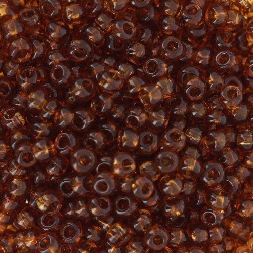 Preciosa Perles rocailles 8/0 - 3 mm - Dark Topaz x20g