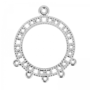 Intercalaire/Chandelier 5 anneaux 30 mm argenté  x2