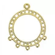 Intercalaire/Chandelier 5 anneaux 30 mm doré x2