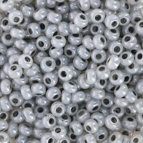 Preciosa Perles rocailles 8/0 - 3 mm - Gris Pastel Nacré x20g