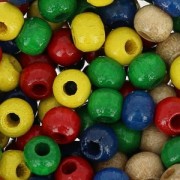 Perles rondes en bois 4 mm Multicolore x165|raw }}
