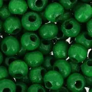 Perles rondes en bois 4 mm Vert x165