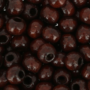 Perles rondes en bois 4 mm Brun x165