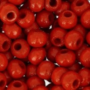 Perles rondes en bois 4 mm Rouge x165|raw }}