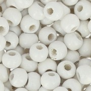 Perles rondes en bois 4 mm Blanc x165