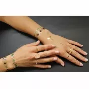 Bague en laiton avec rebord courbé 10 mm Doré à l'or fin x1