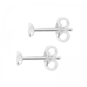 Clous d'oreilles pour semi-percée 4 mm argenté x2