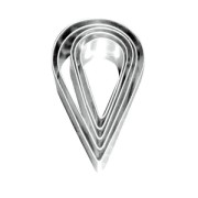 Set d'emporte-pièces en métal forme goutte x5