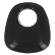 Pendentif trapèze en résine opaque 23x21 mm - Noir x1|raw }}