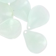 Sequins pétales de fleurs incurvés 23 mm en résine - Bleu givré marbré x6|raw }}