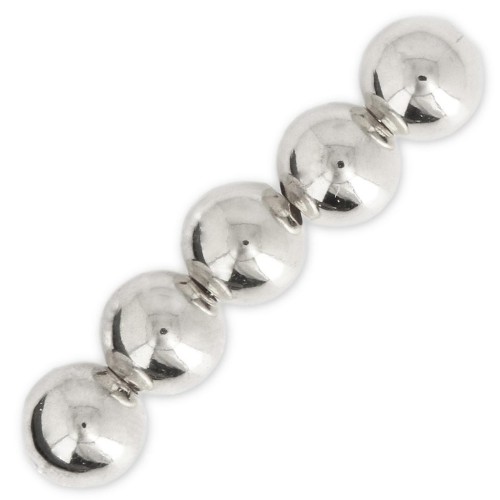 Perles rondes 3 mm - Argenté x50