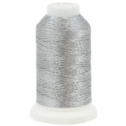 Fil en polyester Liz metallic taille 10 - Silver n°341 x110m