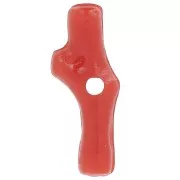 Perles corail 12x5 mm en résine - Terre de Sienne x10