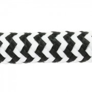 Corde tressée 10 mm Blanc/Noir x2.80m