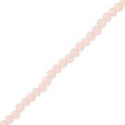 Perles rondelles facettées - rondes aplaties 3.5x3 mm - Opaque Beige clair x32cm