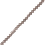 Perles rondelles facettées - rondes aplaties 3.5x3 mm - Opaque Gris foncé x33cm