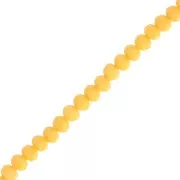 Perles rondelles facettées - rondes aplaties 4.5x3.5 mm - Opaque Moutarde x38cm