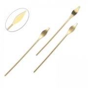 Clous têtes lances 36x0.7 mm Doré à l'or fin x10