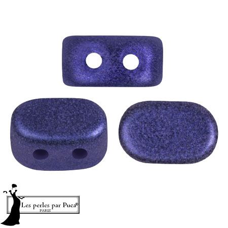 Perles en verre Lipsi® par Puca® 4x6 mm - Royal Blue Metallic Mat x10g