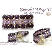 Perles en verre Lipsi® par Puca® 4x6 mm - Royal Blue Metallic Mat x10g