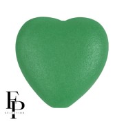 Perle coeur en verre 16x15 mm - Vogue Green Garden Mat x1