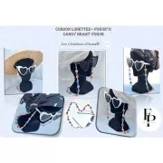 Perle coeur en verre 16x15 mm - Vogue Indian Rose Mat x1