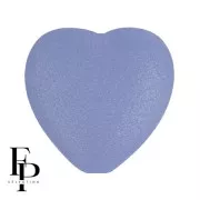 Perle coeur en verre 16x15 mm - Vogue Mauve Mat x1