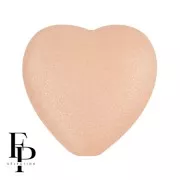 Perle coeur en verre 16x15 mm - Vogue Orange Peach Mat x1