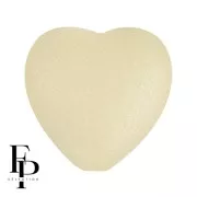 Perle coeur en verre 16x15 mm - Vogue Stone Mat x1