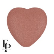 Perle coeur en verre 16x15 mm - Vogue Terracotta Mat x1