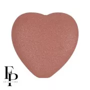 Perle coeur en verre 16x15 mm - Vogue Terracotta Mat x1