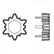 Serti griffe Edelweiss pour cabochon PureCrystal 4753 14 mm rhodié x1