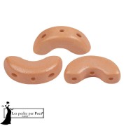 Perles en verre Arcos® par Puca® 5x10 mm - Vogue Orange Peach Mat x10g