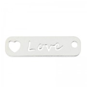 Breloque ajourée love 22 mm en Argent 925 x1|raw }}