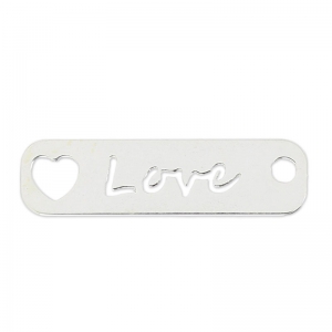 Breloque ajourée love 22 mm en Argent 925 x1