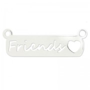 Intercalaire ajouré friends 2 anneaux 24 mm en Argent 925 x1
