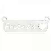 Intercalaire ajouré friends 2 anneaux 24 mm en Argent 925 x1