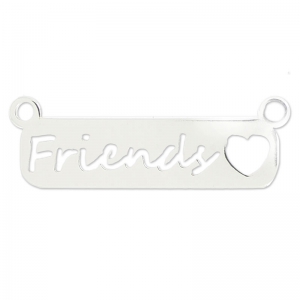 Intercalaire ajouré friends 2 anneaux 24 mm en Argent 925 x1