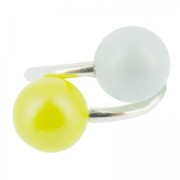 Bague flexible double taille 52 pour semi-percées en Argent 925 x1