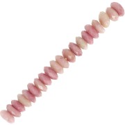 Perles Heishi rondelles facettées - en pierre gemme 5x2 mm - Rhodonite x20|raw }}