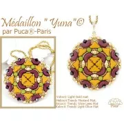 Perles en verre Hélios® par Puca® 6x10mm - Trendy Mustard Mat x10g