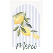 Cartes à bijoux Citron - cartes de remerciements - Merci - Bleu ciel - Jaune x10|raw }}