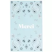 Ecriture - Cartes à bijoux - cartes de remerciements - Merci - motif Paisley - Bleu clair x10 Cartes à bijoux - cartes de remerciements - Merci - motif Paisley - Bleu clair x10