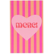 Cartes à bijoux - cartes de remerciements - Merci - Orange - Fuchsia - Rose x10