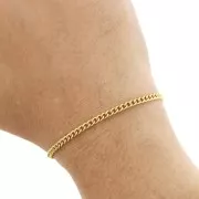 Chaîne maille Rombo 2.9 mm - maillons ouverts - Acier inoxydable 316L Doré x50cm